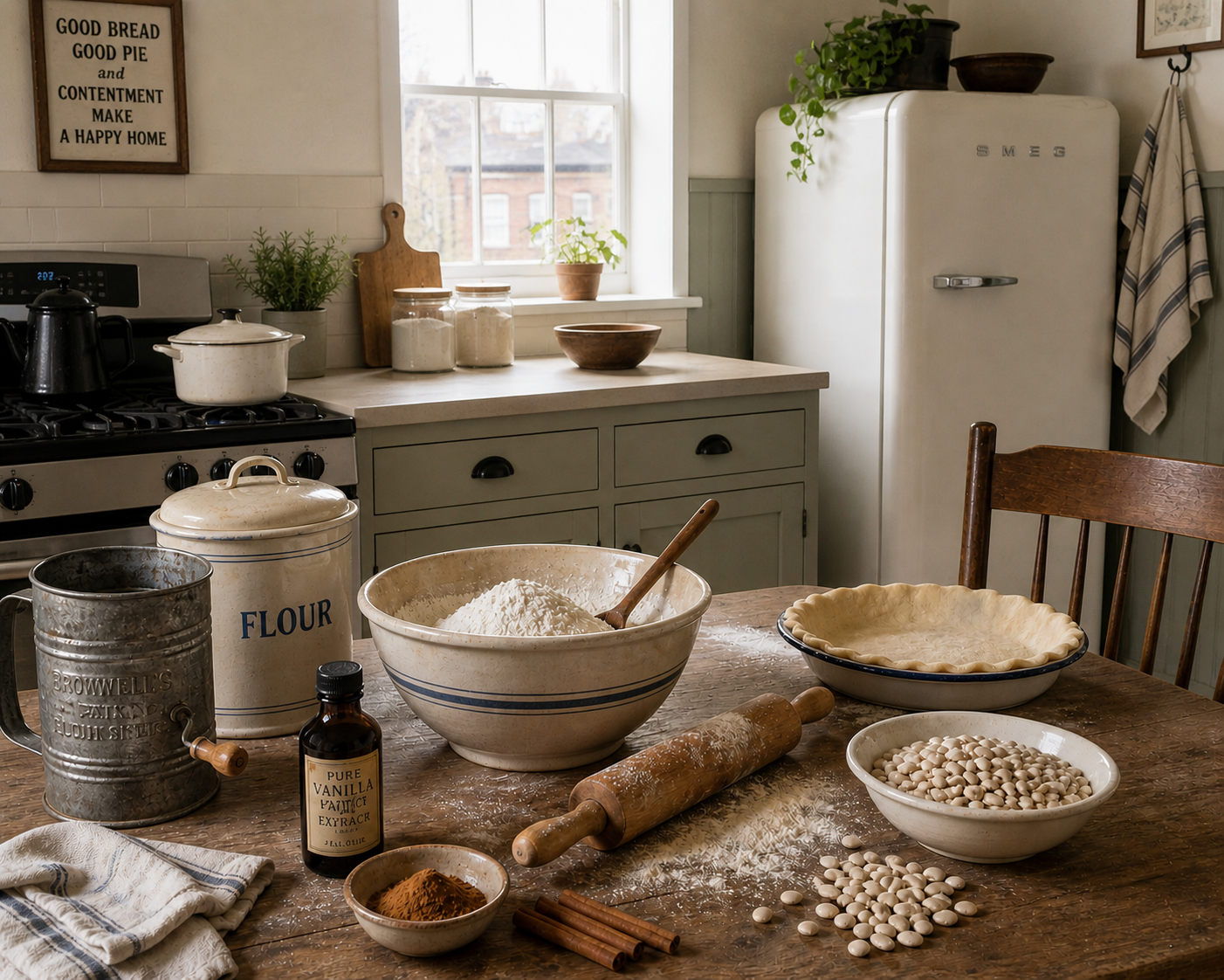 Baker preparing dough