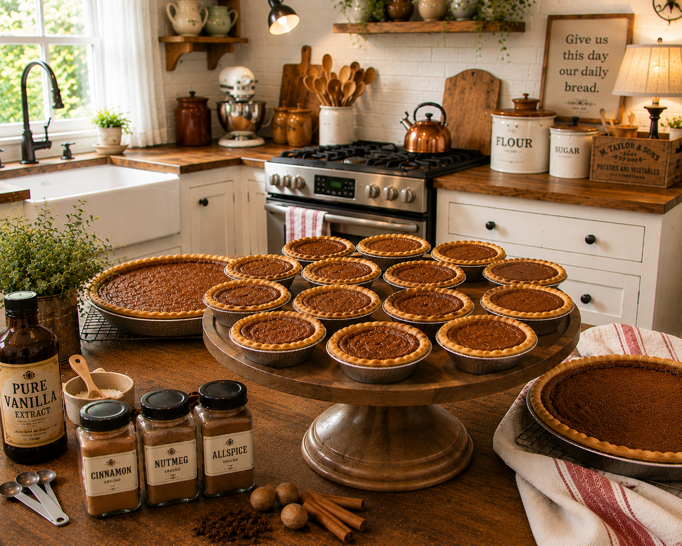 Freshly baked bean pie